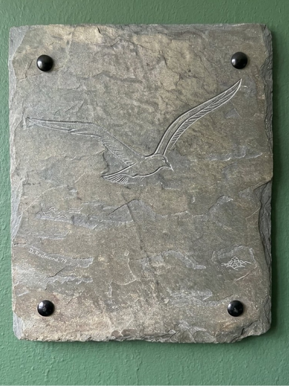 Hand-Carved Slate Seagull Wall Art
Vintage
B. REDMOND 1978
Collectible